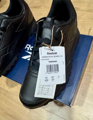 Reebok Royal Rewind Run Talla 38.5 Cuero Negro