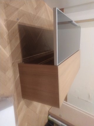 Mueble moderno cristal y madera