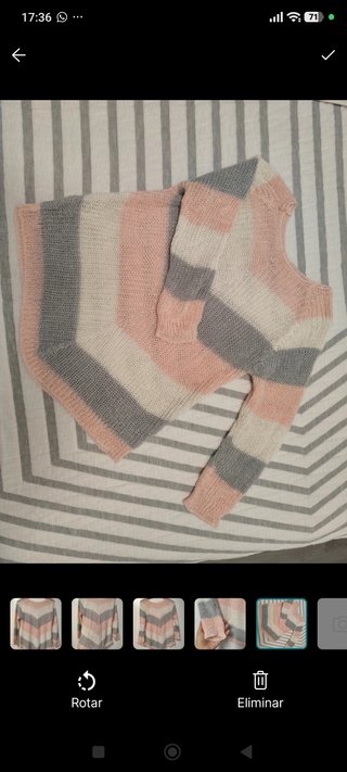 Jersey fino rayas gris, rosa y blanco