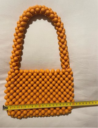 Bolso de abalorios naranja