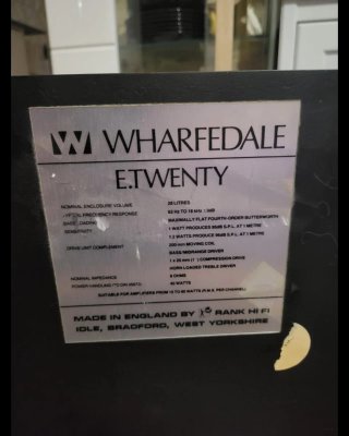 Pareja Altavoces Wharfedale E.Twenty