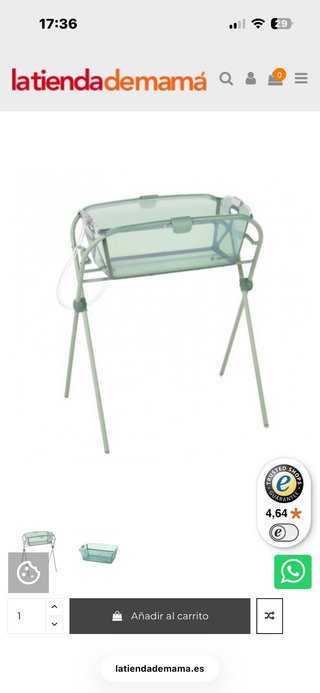 Bañera Jane plegable con patas