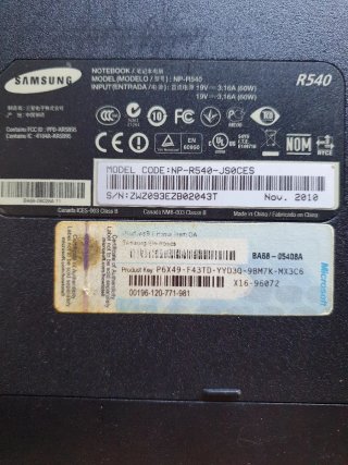 Ordenador portátil Samsung R540