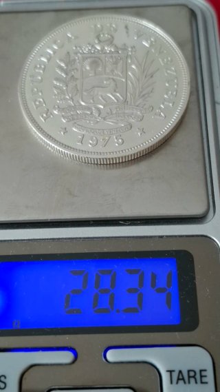 Moneda 25 Bolívares Venezuela 1975 Jaguar