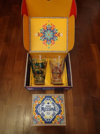 Bicchieri Birra Messina Set 2 Pezzi