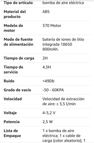 Bomba de aire eléctrica recargable