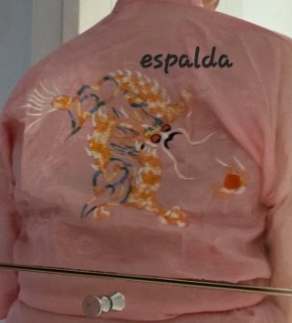 Bata de raso rosa