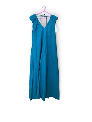 Vestido Zara Talla Única Verde Azulado