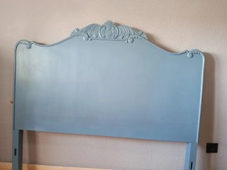 Cabecero madera tallada cama 135 cm