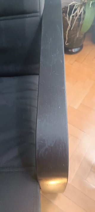 Sillón y Reposapiés Ikea Poang Negro