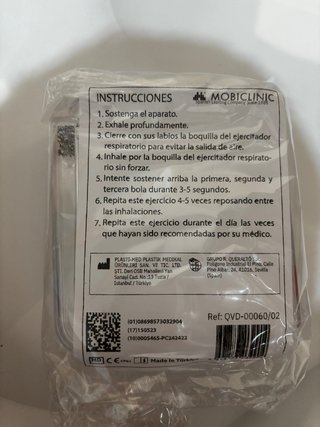Juego para ejercicio respiratorio con 3 bolas