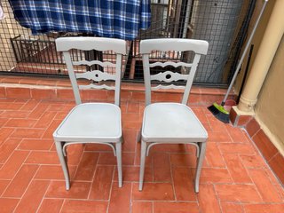 Lote 2 Sillas Vintage Grises