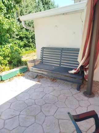 Banco de jardín de hierro forjado