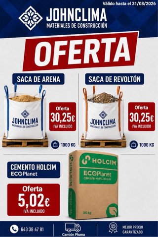 Sacos de Arena, Revoltón y Cemento Holcim