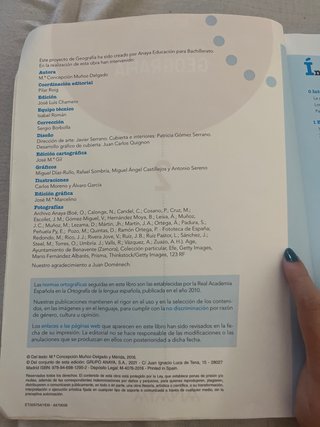 Geografía, 2 Bachillerato