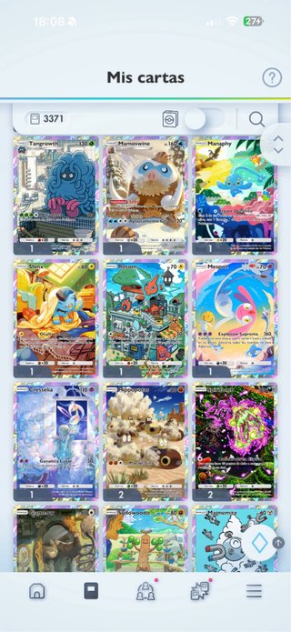 Cartas Pokémon TCG del MOVIL CADA UNA 1€