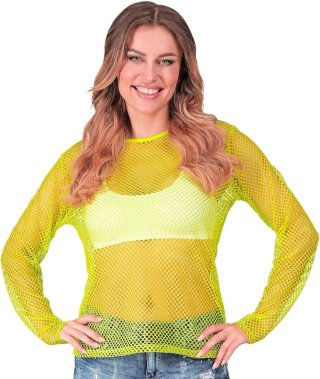 Top Rejilla Amarillo Talla Única