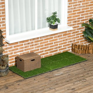 Losas De Jardín Con Césped Sintético 30X30Cm 10 Piezas, Césped Artificial Realista, Verde