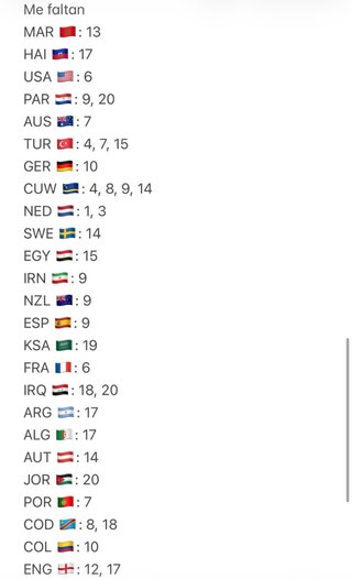 Intercambio Cromos Mundial Panini 2026