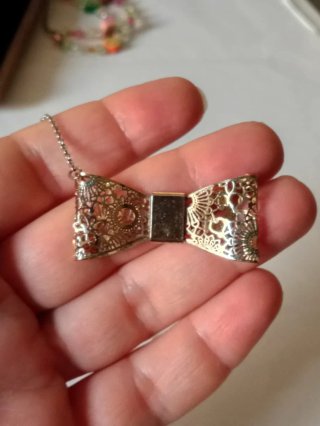 Collana vintage Les Nereides fiore oro/argento
