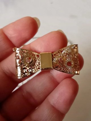 Collana vintage Les Nereides fiore oro/argento
