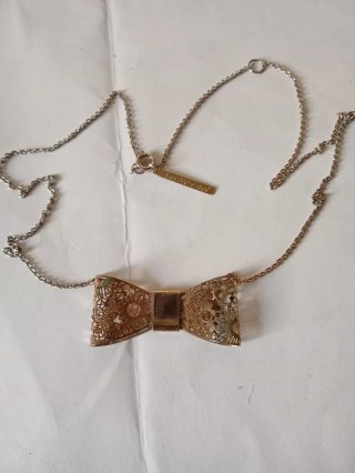 Collana vintage Les Nereides fiore oro/argento