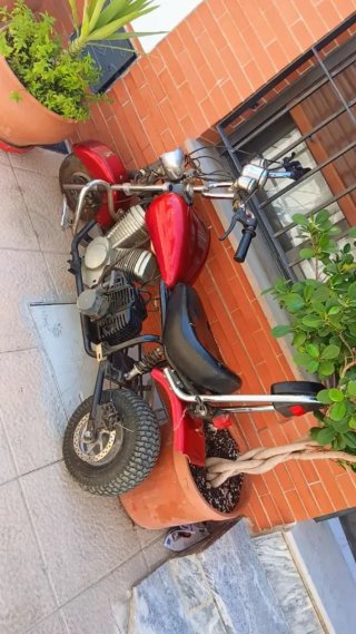 Minimoto Chopper Roja y Negra