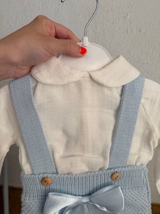 Conjunto primera puesta azul bebé 0 meses