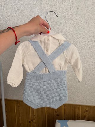 Conjunto primera puesta azul bebé 0 meses