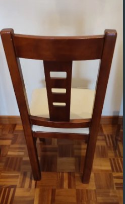 Mesa Comedor Cristal y 4 Sillas Madera