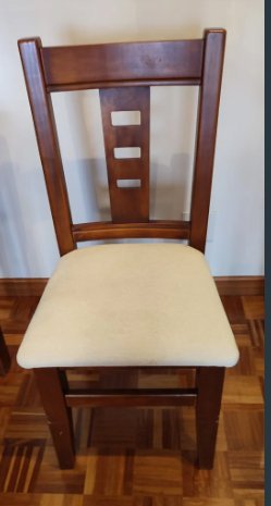 Mesa Comedor Cristal y 4 Sillas Madera