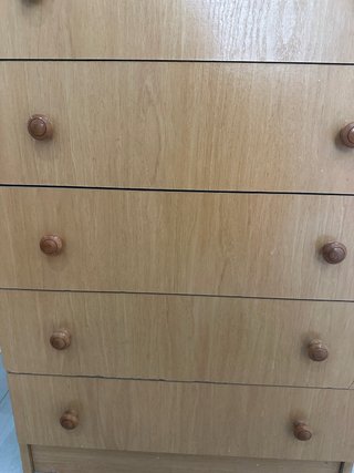 Cómoda de madera 6 cajones 1 metro alto 60 x35 fo