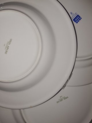 3 Platos de Porcelana Blancos Vista Alegre