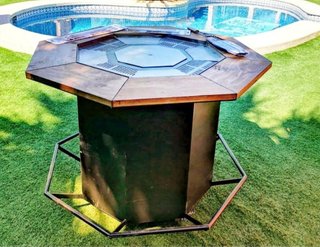 Chimenea metálica con horno D-3