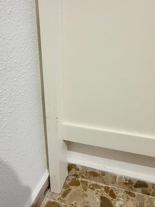 Cabecero madera blanco cama 90cm.