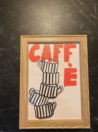 Quadro Caffè con tazze impilate
