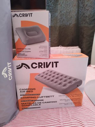 Pack Nuevo Camping Crivit: Tienda+ colchón +Almoha