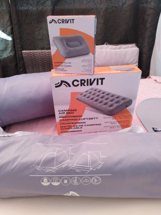 Pack Nuevo Camping Crivit: Tienda+ colchón +Almoha