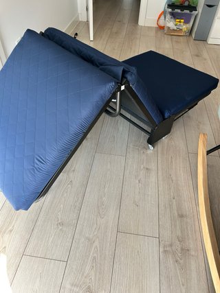 Cama supletoria plegable azul marino