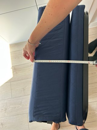 Cama supletoria plegable azul marino