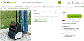 Mochila Trixie transportín con ruedas para mascota