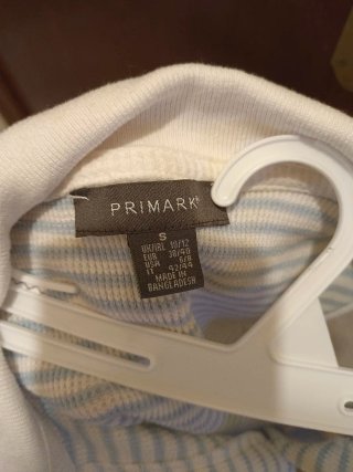 Crop top de rayas azul y blanco