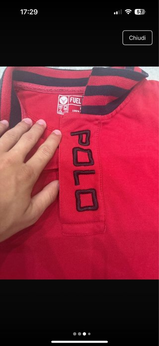 Maglietta Polo Rossa