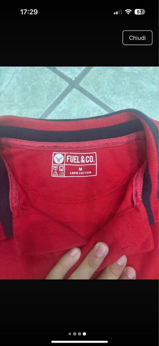 Maglietta Polo Rossa