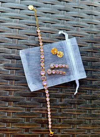 Set Orecchini e Bracciale Acciaio inossidabile