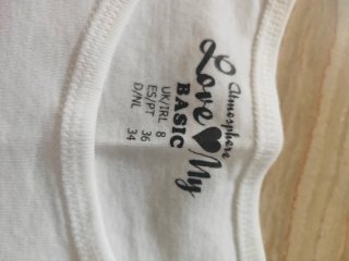 Camiseta básica blanca Atmosphere talla 36