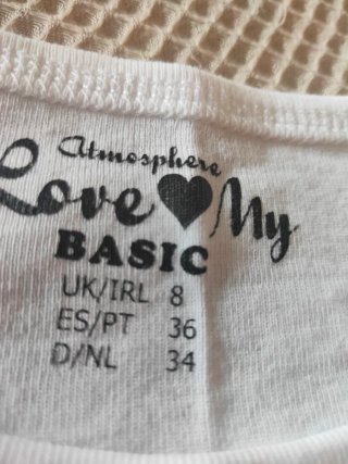 Camiseta básica blanca Atmosphere talla 36