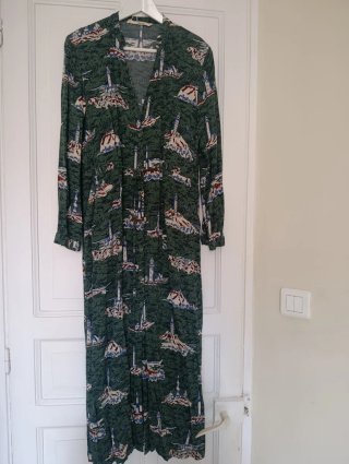 Vestido largo Nice Things estampado faros
