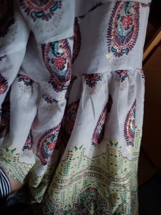 Vestido largo estampado paisley