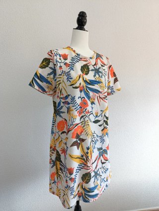 Vestido Zara Estampado Tropical Talla L